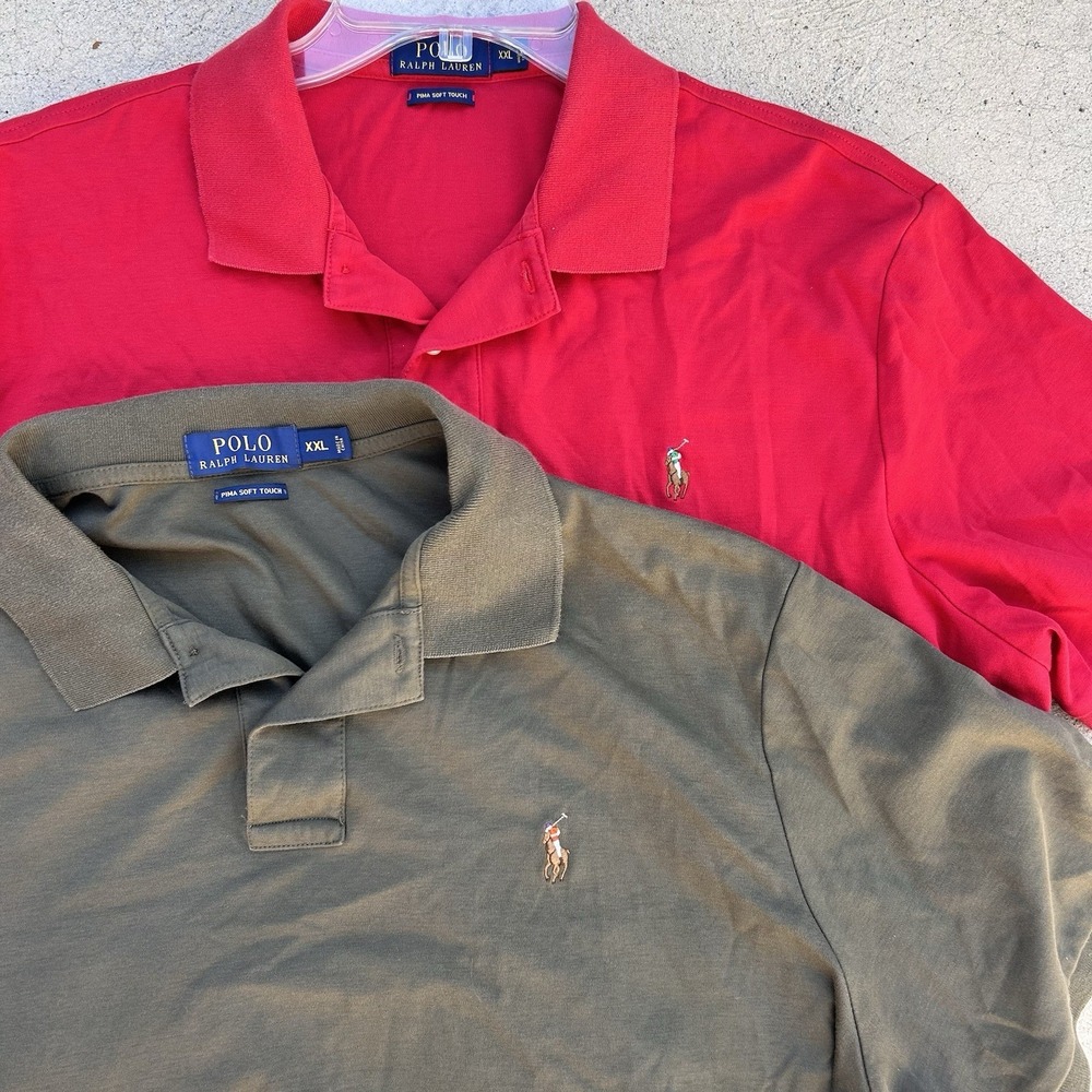 Polo Ralph Lauren Polo Shirt Mens XXL Bundle Short Sleeve Flesh Pony Classic Fit
